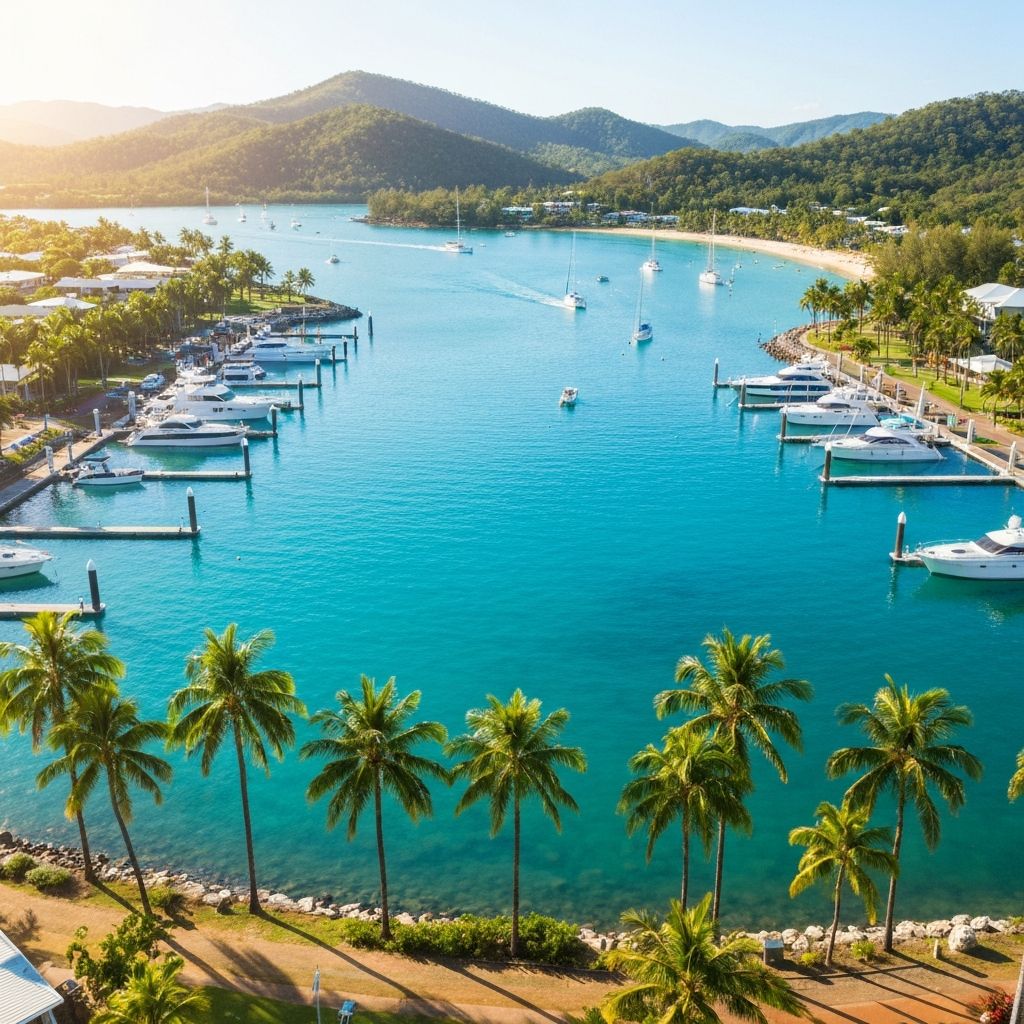 Port Douglas marina and Four Mile Beach, Far North Queensland